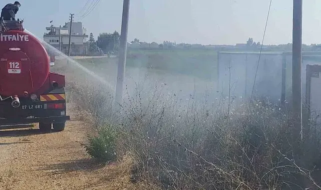 Manavgat'ta ot yangını korkuttu
