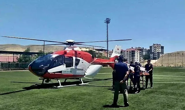 Malatya'da parmağı kopan kadın hava ambulansıyla sevk edildi