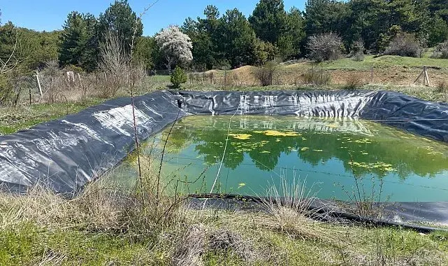 Bolu'da yangın havuzunun bakımları yapıldı