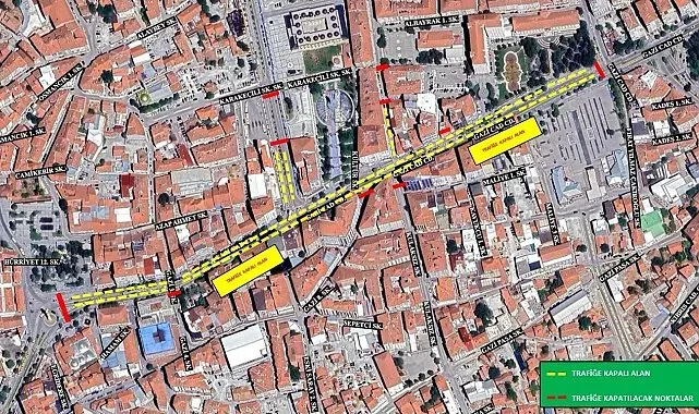 Gazi Caddesi trafiğe kapatılacak