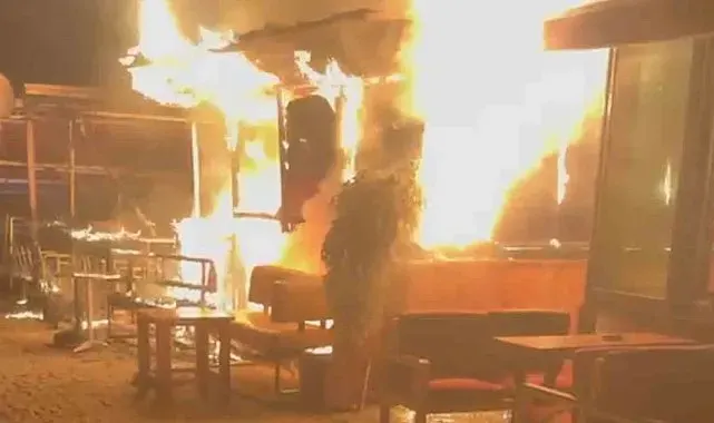 Kırıkkale'de iş yeri alev alev yandı