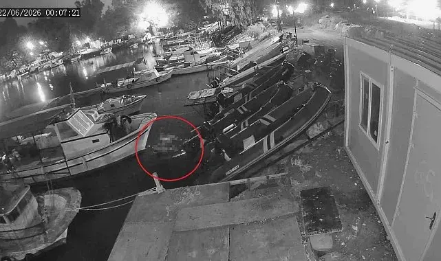Denize düşen adamın çırpınarak can verdiği anlar görüntülendi