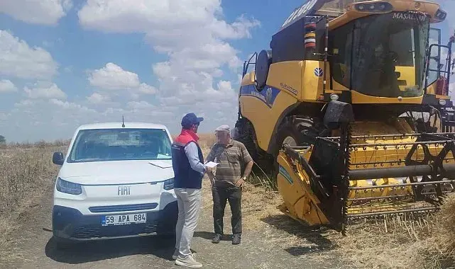Muratlı'da biçerdöver denetimleri
