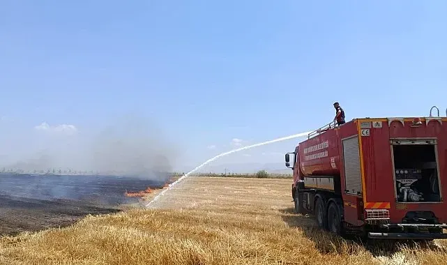 Kırıkhan'da anız yangını yaşandı