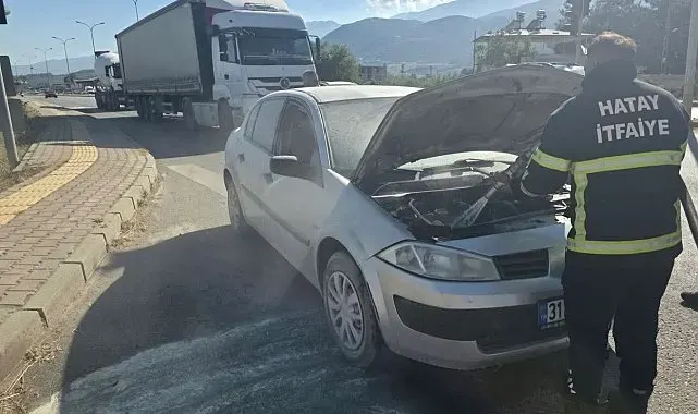 Hassa'da otomobil yangını