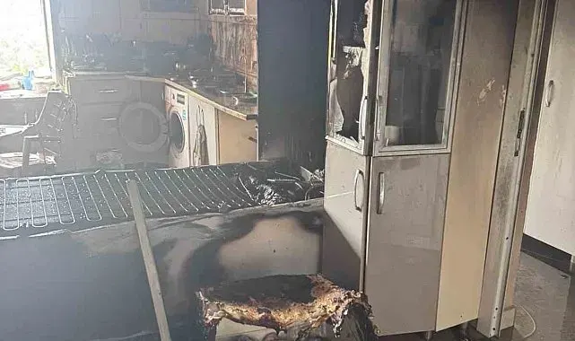 Samandağ'da ev yangını