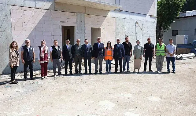 Uzunmustafa İlkokulu ek binasında incelemeler yapıldı