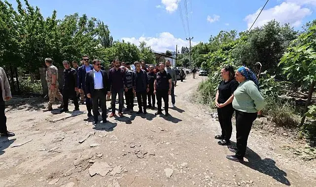 Defne'de aşırı yağıştan etkilenen alanlar incelendi