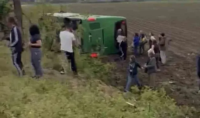 Çanakkale'de otobüs devrildi: Çok sayıda yaralı var