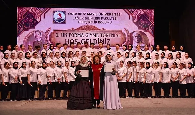 Hemşire adayları üniformalarını giydi
