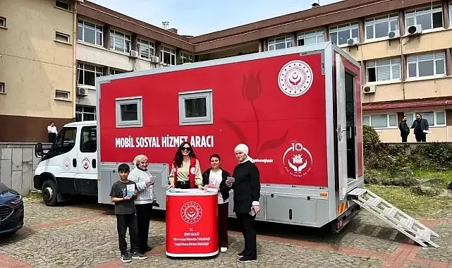Sinop'ta "Mobil Sosyal Hizmet Aracı" sahada