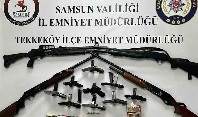 Samsun'da ruhsatsız silah operasyonu