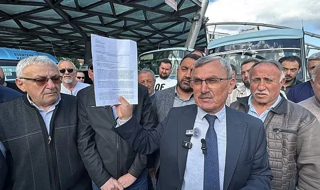 Karabük'te minibüs esnafından "haksız rekabet" tepkisi