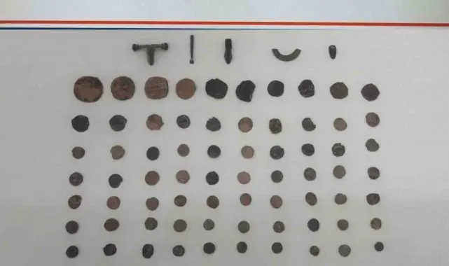 Kırıkkale'de 80 adet Bizans sikkesi ve 5 obje ele geçirildi