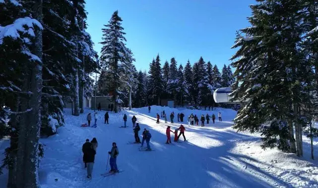 Yılbaşı tatilinde Ilgaz Dağı'na tatilci akını