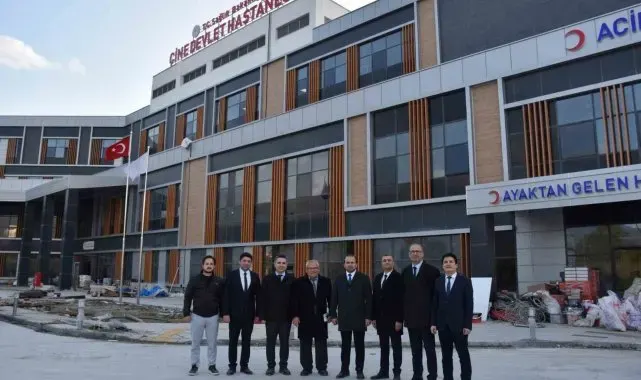 Çine Devlet Hastanesi'ndeki son çalışmalar yerinde incelendi