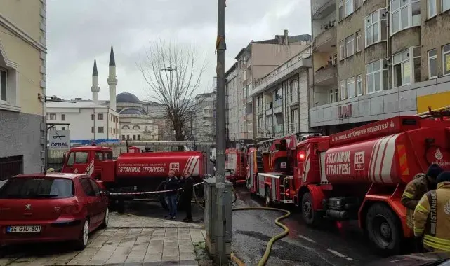 Küçükçekmece'de tekstil atölyesinde korkutan yangın