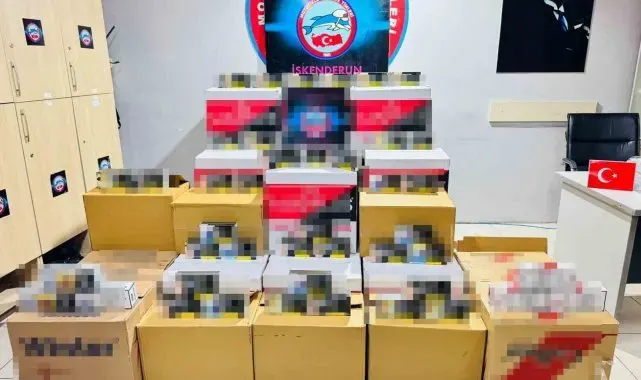 İskenderun'da 340 bin kaçak makaron ele geçirildi