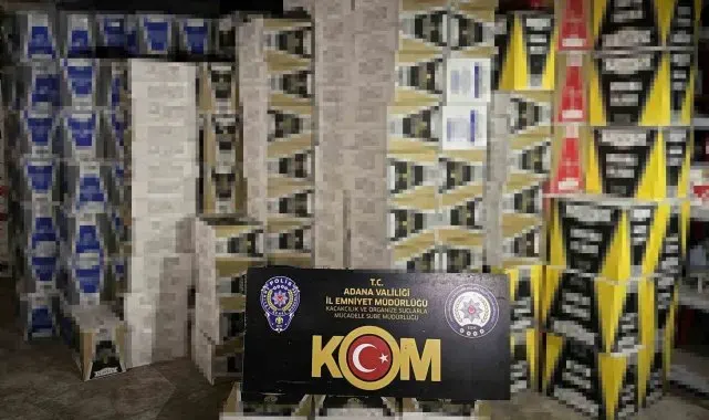 Adana'da 7 milyon 480 bin kaçak makaron ele geçirildi