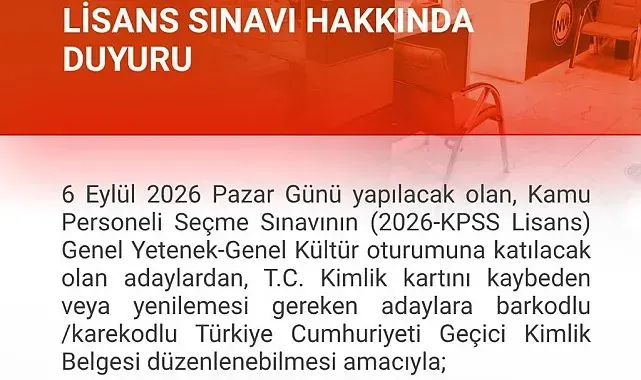 KPSS için Zonguldak'ta nüfus müdürlükleri pazar günü açık