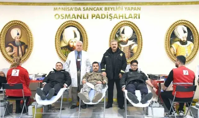 Manisa Emniyetinden kan bağışına destek