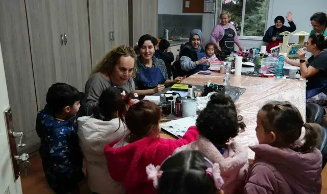 Minik öğrenciler sanatı yerinde öğrendi