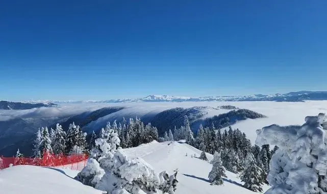 Artvin'de sis bulutları görsel şölen sundu
