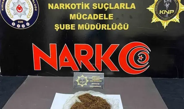 Kırıkkale'de uyuşturucu maddeyle yakalanan şüpheliye adli işlem