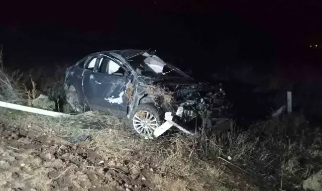 Amasya'da otomobil tarlaya uçtu: 1 ölü