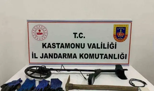Kastamonu'da define avcıları suçüstü yakalandı