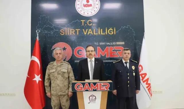 Siirt'te kasım ayı güvenlik ve asayiş değerlendirme toplantısı düzenlendi