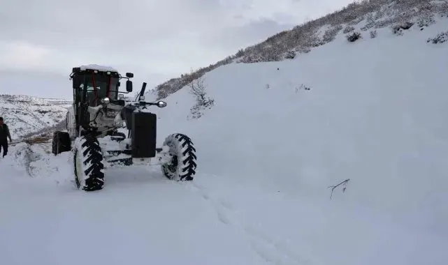 Bingöl'de kar nedeni ile 88 köy yolu ulaşıma kapandı