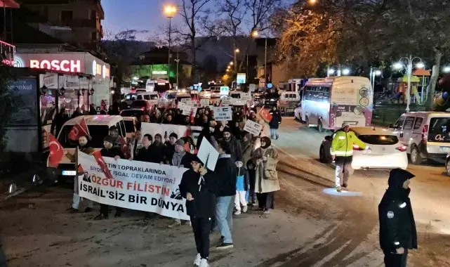 Sakarya'da Filistin'e destek yürüyüşü