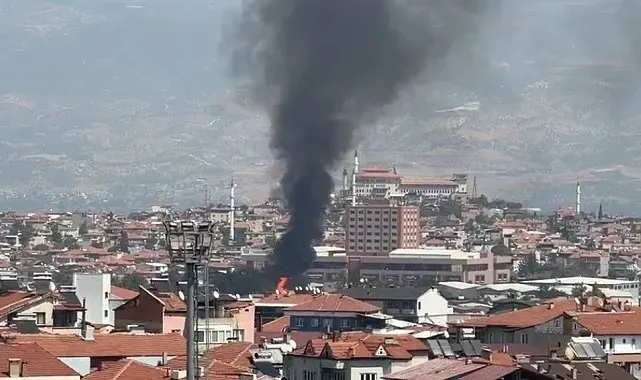 Palet fabrikasında yangın
