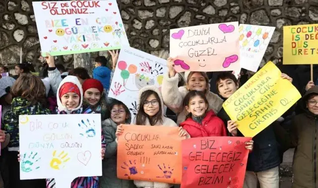 Nilüferli çocuklar 'Güvenli kent' için yürüdü