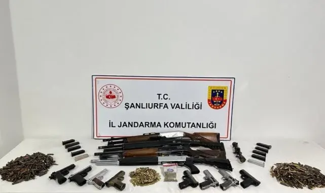 Siverek'te silah ve uyuşturucu ele geçirildi