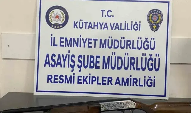 Kütahya'da ruhsatsız av tüfeği ele geçirildi