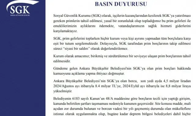 SGK: " SGK ile rızaen anlaşma yapıldığı iddiası gerçeği yansıtmıyor"