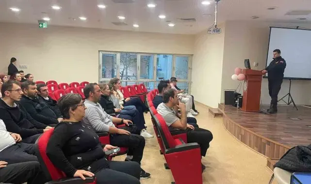 Babaeski'de hastane personeline yangın eğitimi verildi