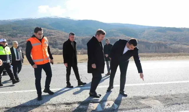 Vali Aydoğdu, yol çalışmalarını inceledi
