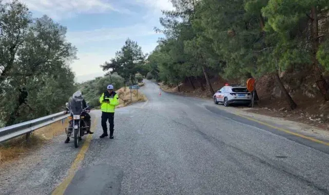 Kuyucak'ta motosiklet denetimi