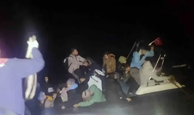 12'si çocuk 31 düzensiz göçmen kurtarıldı