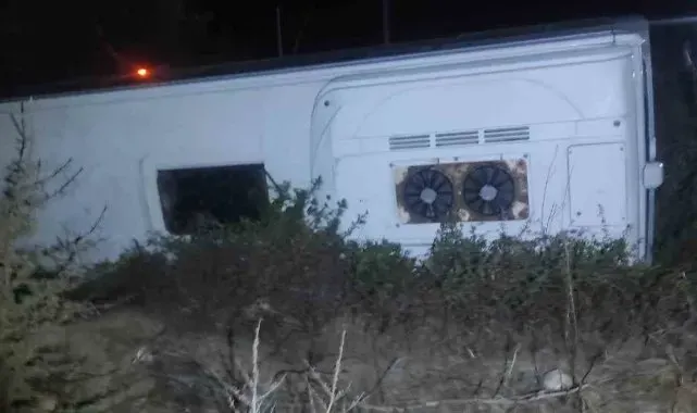 Minibüs yol kenarına devrildi: 3 yaralı
