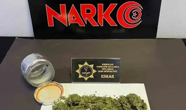Kırıkkale'de üzerinde uyuşturucuyla yakalanan şahsa adli işlem