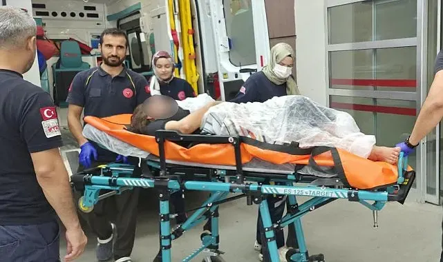 Sinir krizi geçiren kadın kendini bıçakladı