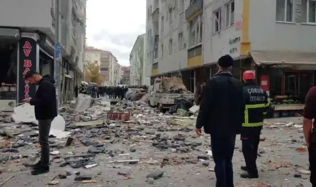 Çorum'daki patlamada ilk belirlemelere göre 1 ölü, 16 yaralı