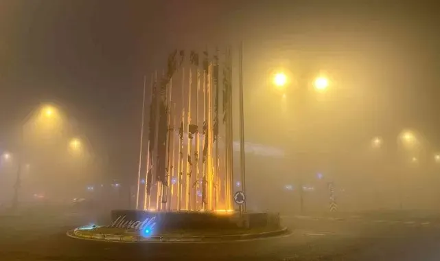 Tekirdağ'da gece sis etkili oldu