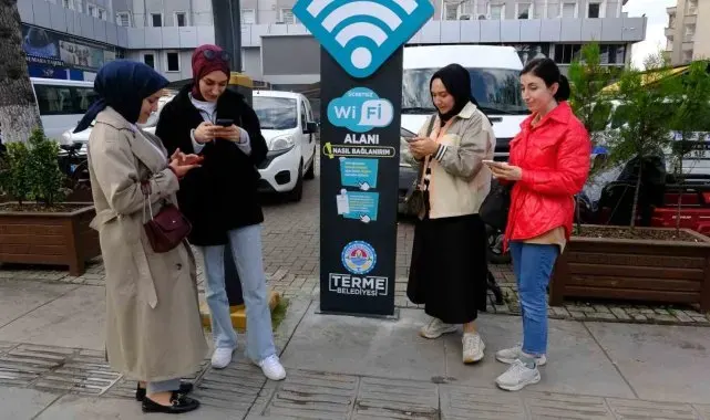Terme'de ücretsiz Wi-Fi hizmeti başladı