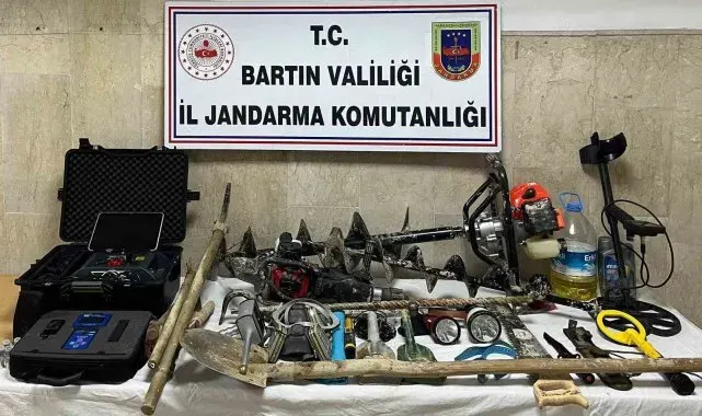 Bartın'da define avcıları suçüstü yakalandı