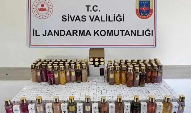 Gemerek'te 1.7 milyon liralık kaçak parfüm operasyonu